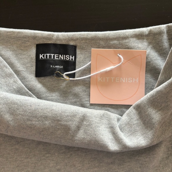 Kittenish Gray Tube Top with Drawstrings - Picture 3 of 9